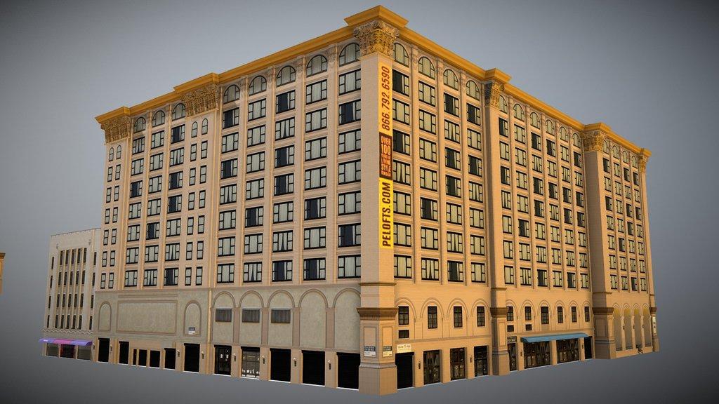 Bulding Pacific Electric Lofts Low Poly